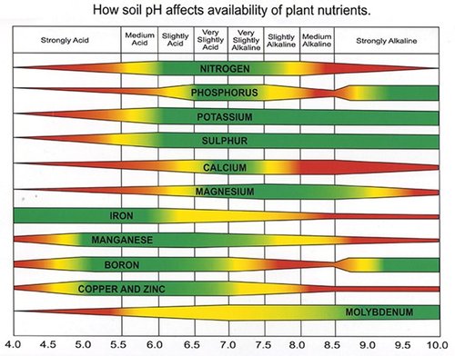 pH table